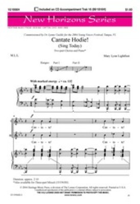 Cantate Hodie (Sing Today) 2 Part -