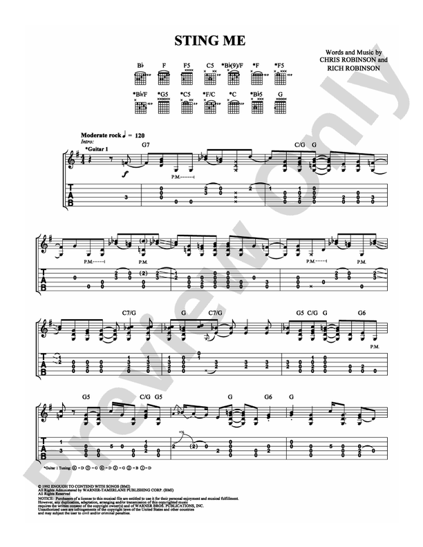 Sting Me - Guitar TAB (Digital Download)