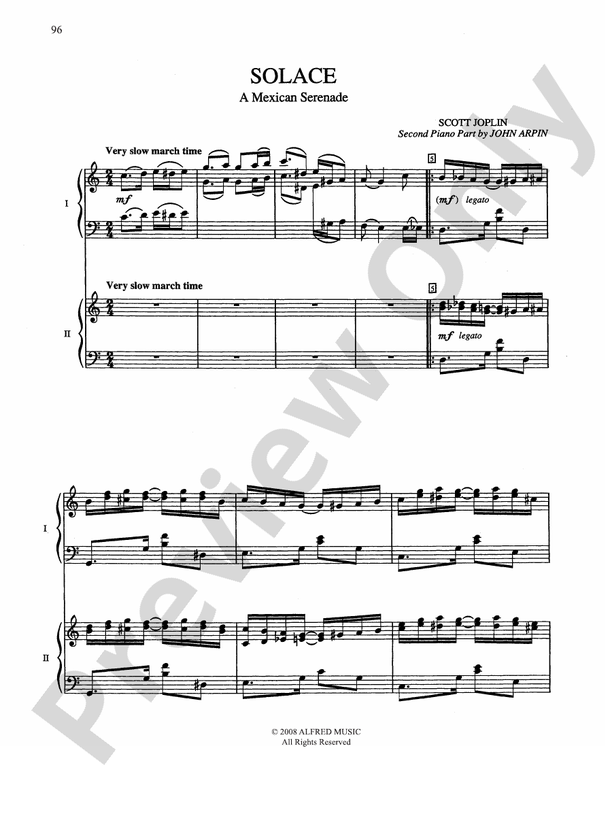 Solace - A Mexican Serenade - 2 Pianos, 4 Hands (Digital Download)