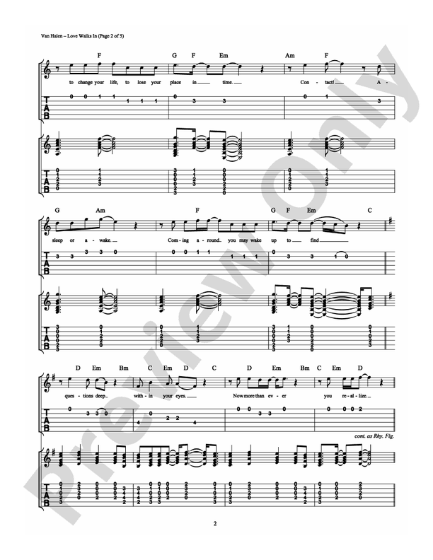 Love Walks In - DSM-PS-0005717 - Guitar TAB (Digital Download)