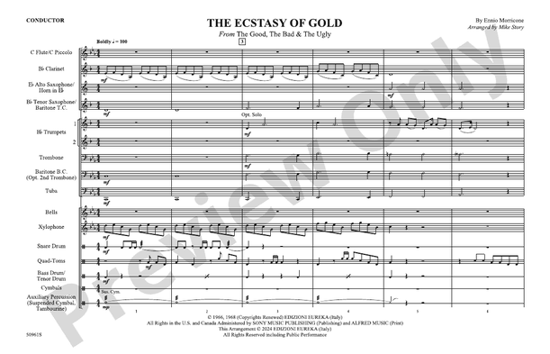 The Ecstasy of Gold – Marching Band Conductor Score & Parts (Digital Download)