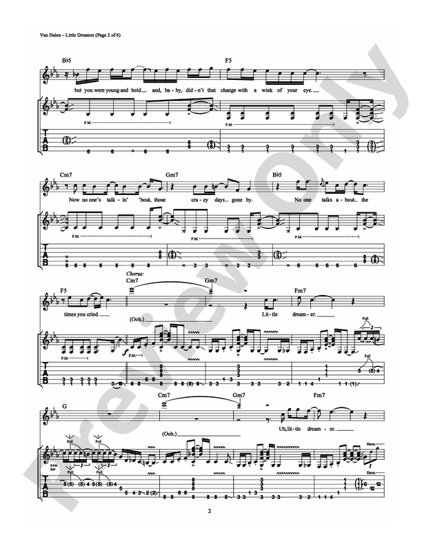 Little Dreamer - Guitar TAB (Digital Download)