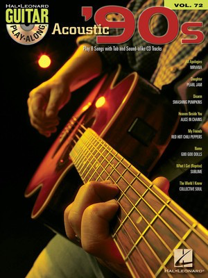 Acoustic '90s - Guitar Play-Along Volume 72 - Guitar Hal Leonard Guitar TAB with Lyrics & Chords /CD