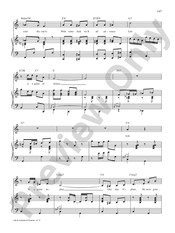 Life Is a Game of Chance (from Nunsensations) - PVG (Digital Download)