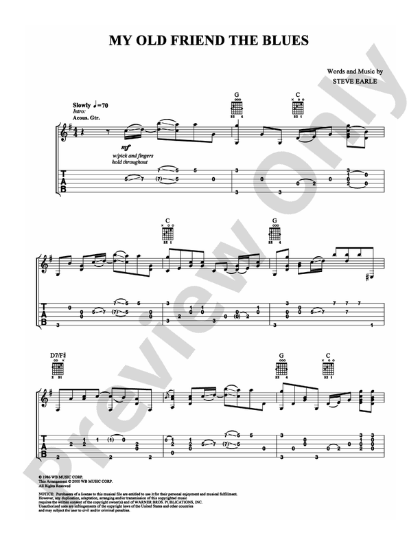 My Old Friend The Blues - Guitar TAB (Digital Download)