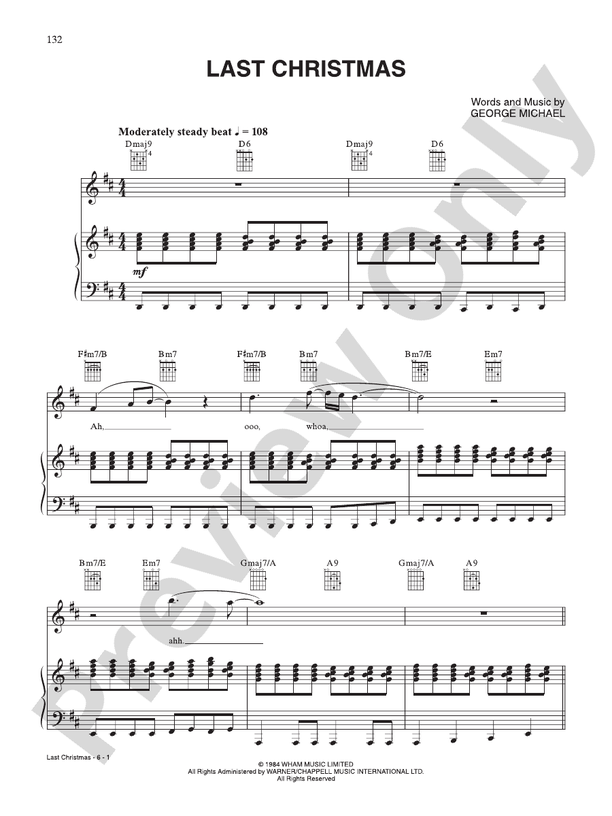 Last Christmas - George Michael - PVG (Digital Download)