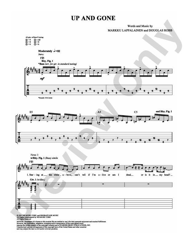 Up and Gone - Guitar TAB (Digital Download)