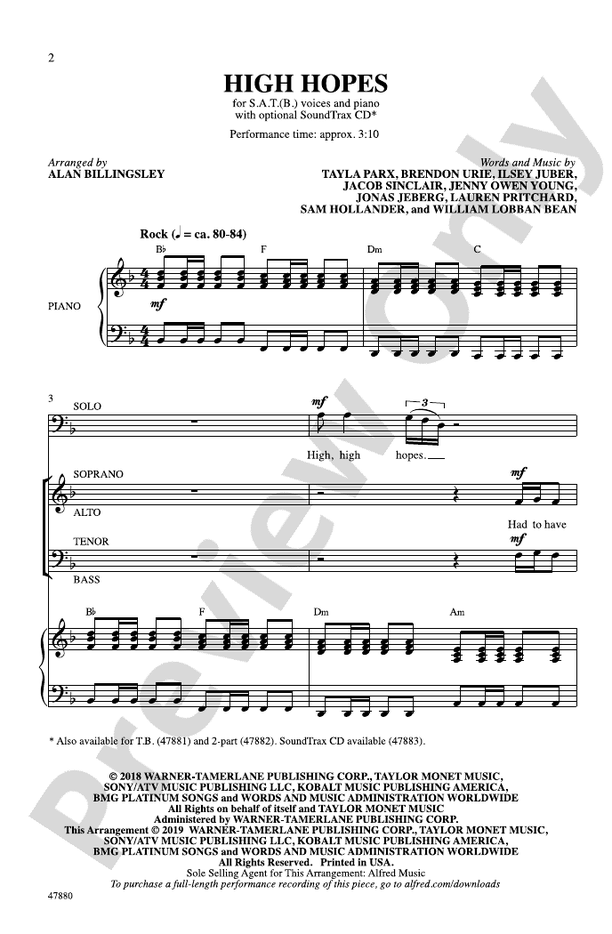 High Hopes – SAT(B) Choral Octavo (Digital Download)