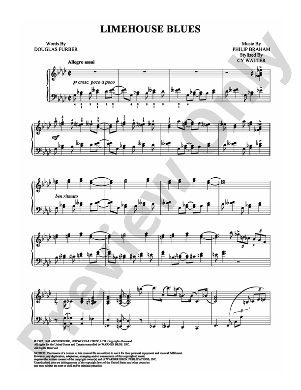 Limehouse Blues - Piano (Digital Download)