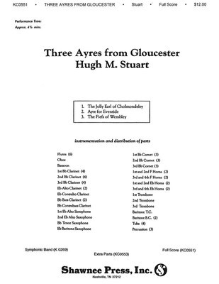Three Ayres from Gloucester - Hugh Stuart - Shawnee Press Full Score Score