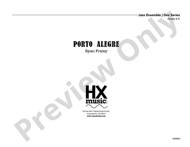 Porto Alegre – Jazz Ensemble Conductor Score & Parts (Digital Download)
