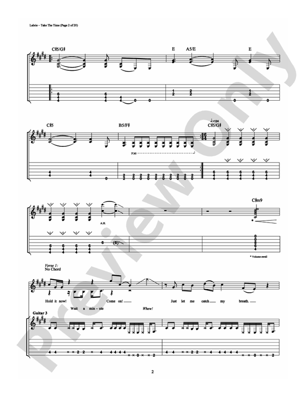 Take The Time - Guitar TAB (Digital Download)