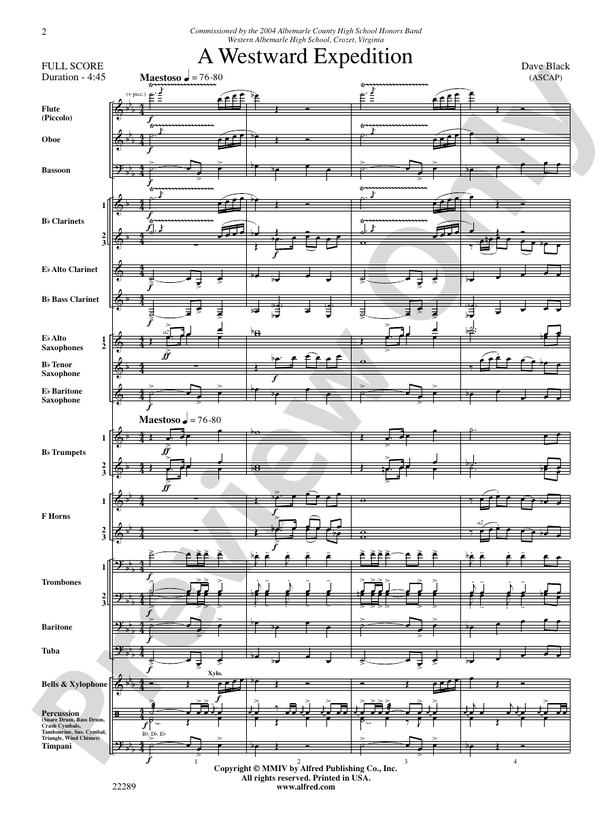 A Westward Expedition - Concert Band Conductor Score & Parts (Digital Download)