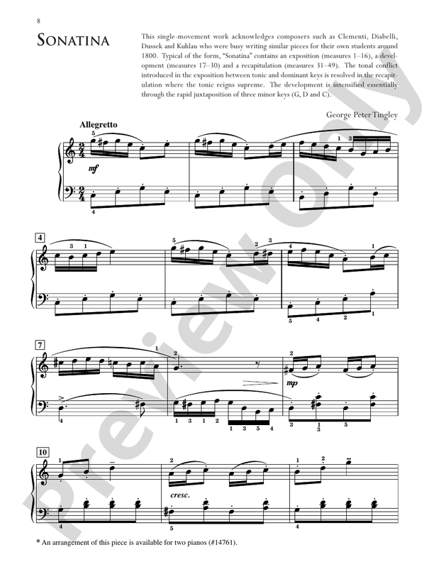 Sonatina - Piano (Digital Download)