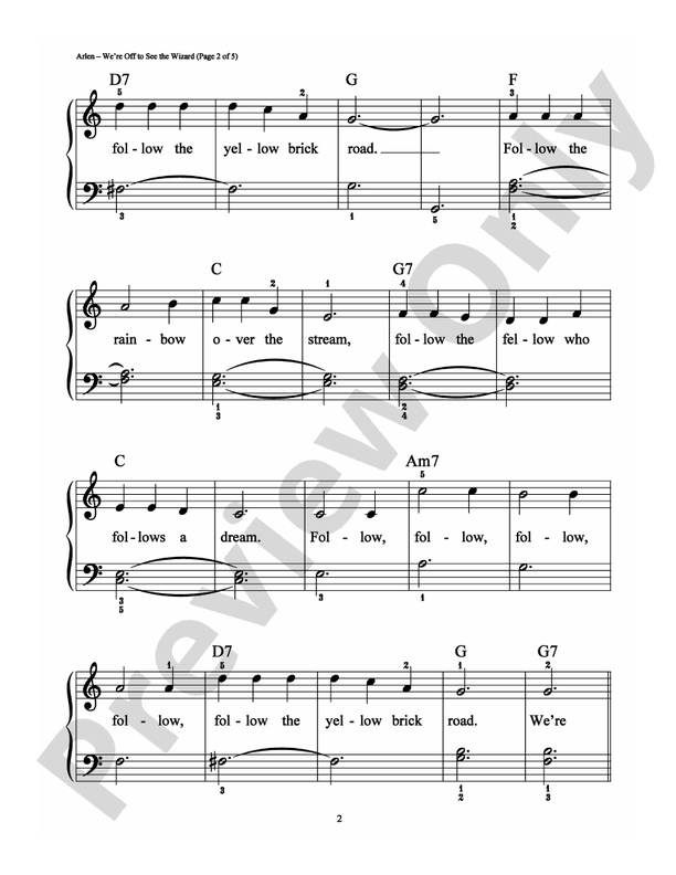 We're Off to See the Wizard - DSM-PS-0007116 - Easy Piano (Digital Download)