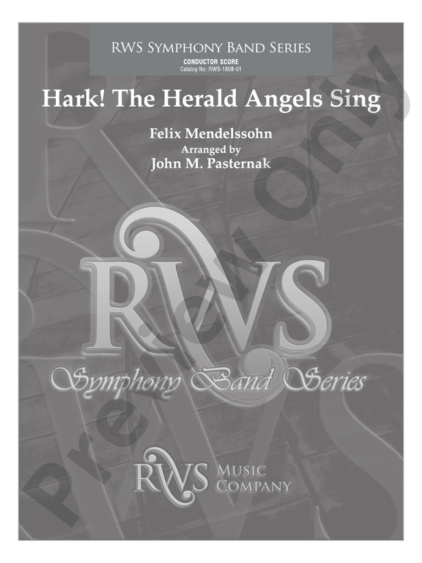 Hark! The Herald Angels Sing - Concert Band Conductor Score & Parts (Digital Download)