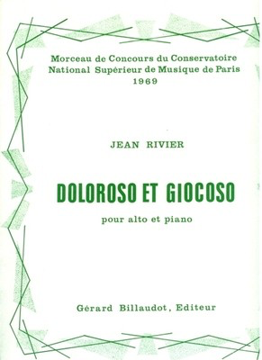 Rivier - Doloroso et Giocoso - Viola Billaudot MRB1187