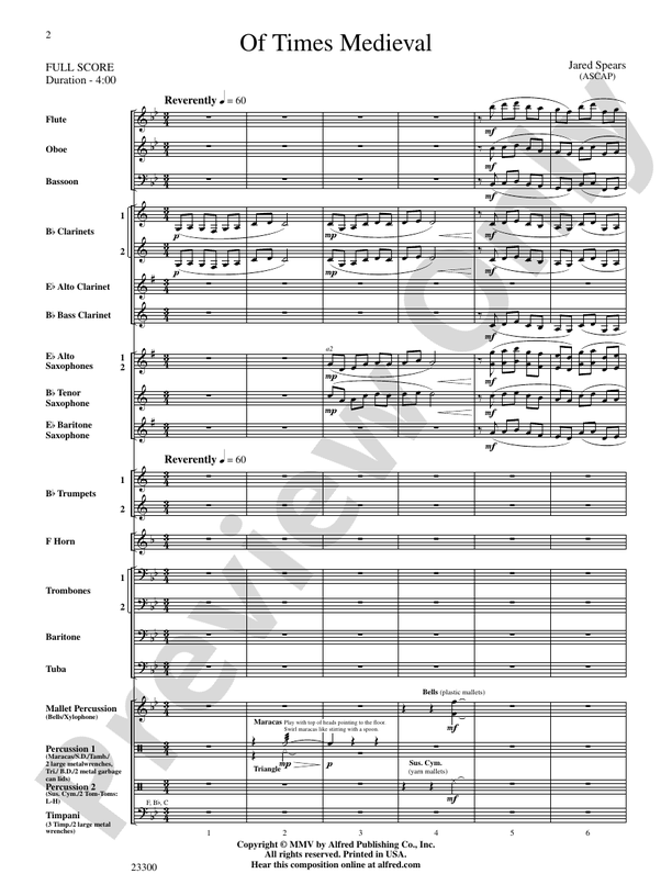 Of Times Medieval - Concert Band Conductor Score & Parts (Digital Download)