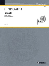 Hindemith - Sonata (1939) - French Horn Sheet Music/Piano Accompaniment Schott ED3642