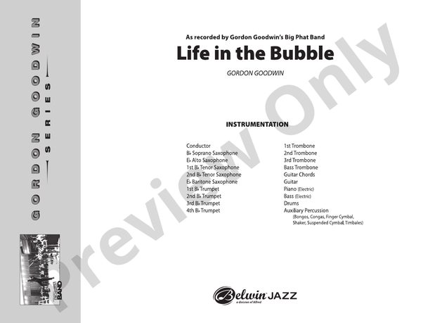 Life in the Bubble - Jazz Ensemble Conductor Score & Parts(Digital Download)