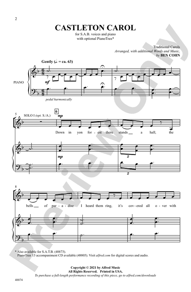 Castleton Carol – SAB Choral Octavo (Digital Download)