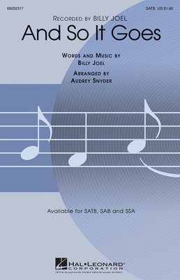And So It Goes - SAB Audrey Snyder Hal Leonard Octavo