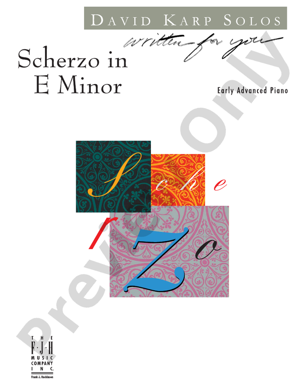 Scherzo in E Minor - Piano (Digital Download)