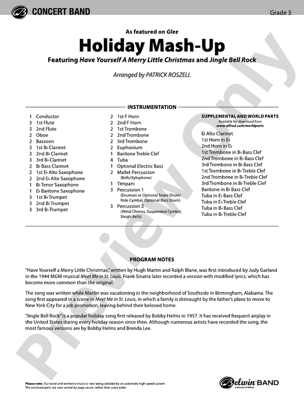 Holiday Shopping - Concert Band Conductor Score & Parts (Digital Download)