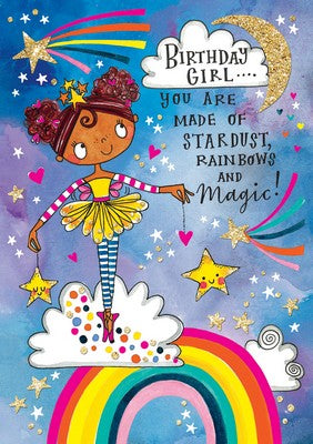 Greeting Card - Happy Birthday Stardust and Rainbow Fairy