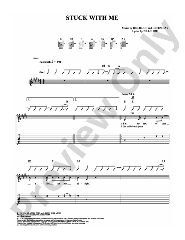Stuck With Me - Easy Guitar (Digital Download)