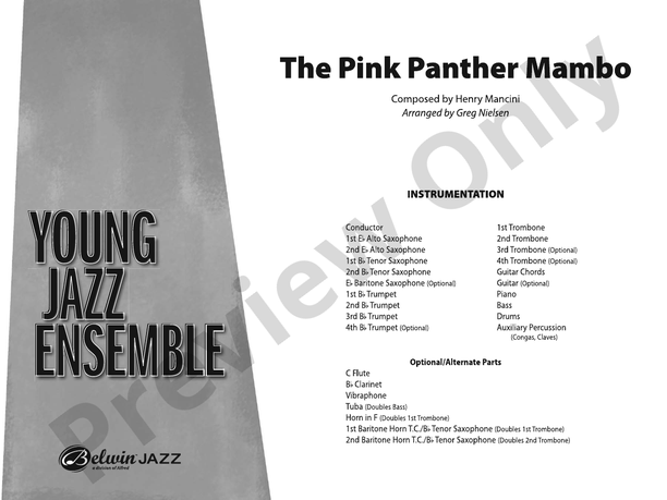 The Pink Panther Mambo – Jazz Ensemble Conductor Score & Parts (Digital Download)