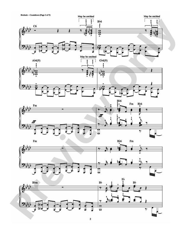 Countdown - Piano (Digital Download)