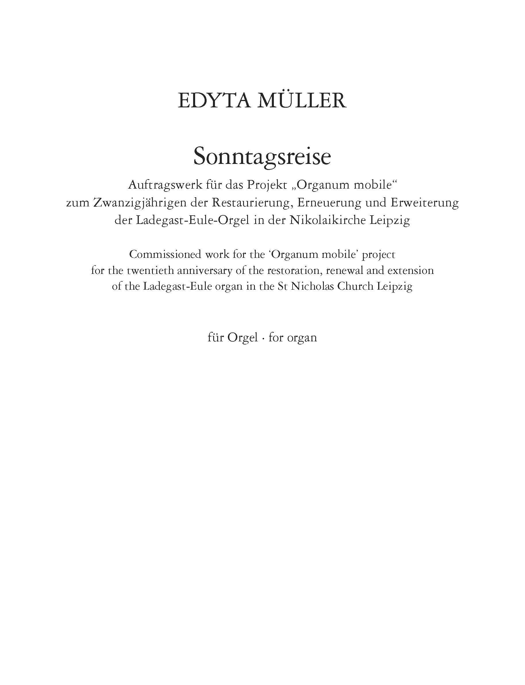 Sonntagsreise - Organ (Digital Download)