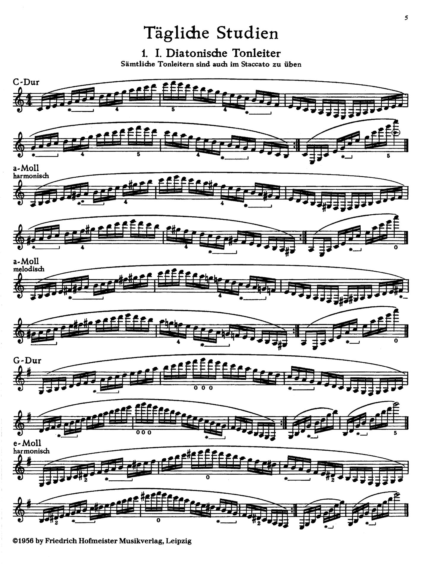 Baermann - Daily Studies from Op63 Complete - Clarinet Solo Hofmeister FH6018