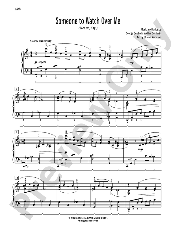 Someone to Watch Over Me (from "Oh, Kay!") - Piano Solo (Digital Download)