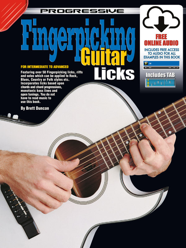 Progressive Fingerpicking Licks Bk/OLA