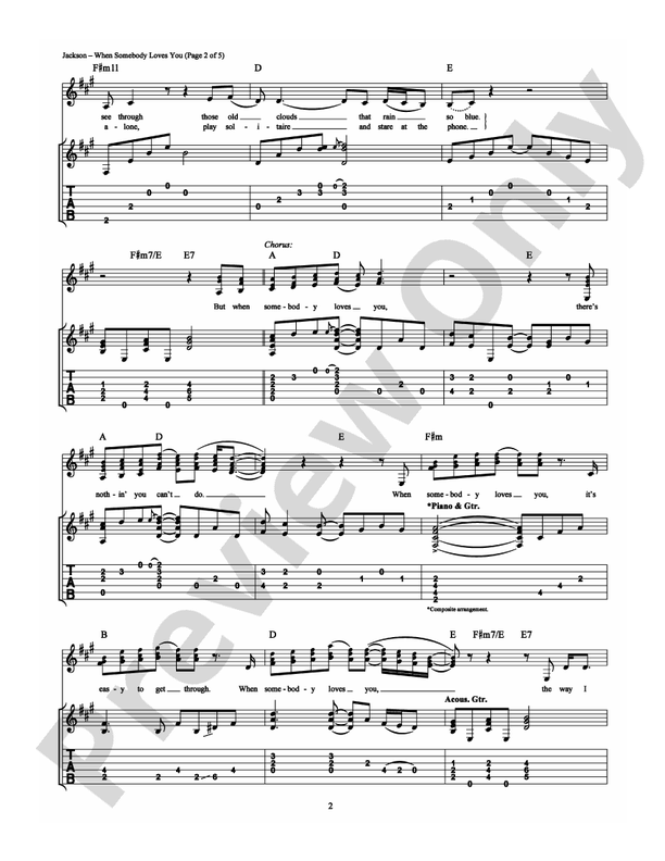 When Somebody Loves You - Guitar TAB (Digital Download)