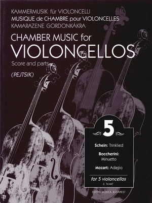 Chamber Music for Violoncellos - Volume 5 - 5 Violoncellos Score and Parts - Various - Cello íÅrpíçd Pejtsik Editio Musica Budapest Cello Ensemble Score/Parts