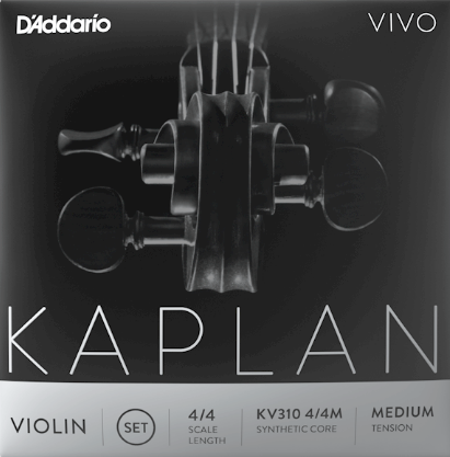 D'Addario Kaplan Vivo Violin, (Med) Set, 4/4