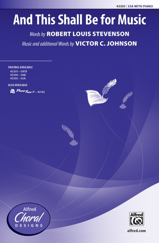 And This Shall Be for Music - SSA Choral Octavo (Digital Download)