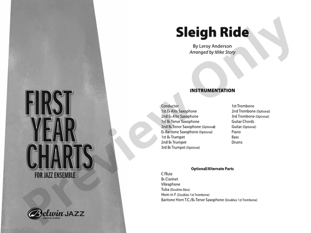 Sleigh Ride (Grade 1) – Jazz Ensemble Conductor Score & Parts (Digital Download)