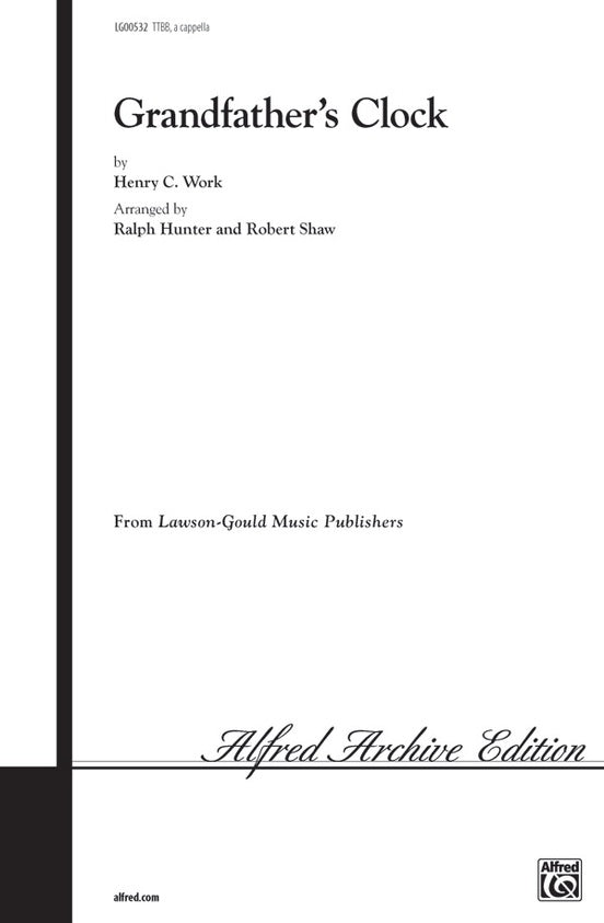 Grandfather's Clock – TTBB Choral Octavo (Digital Download)