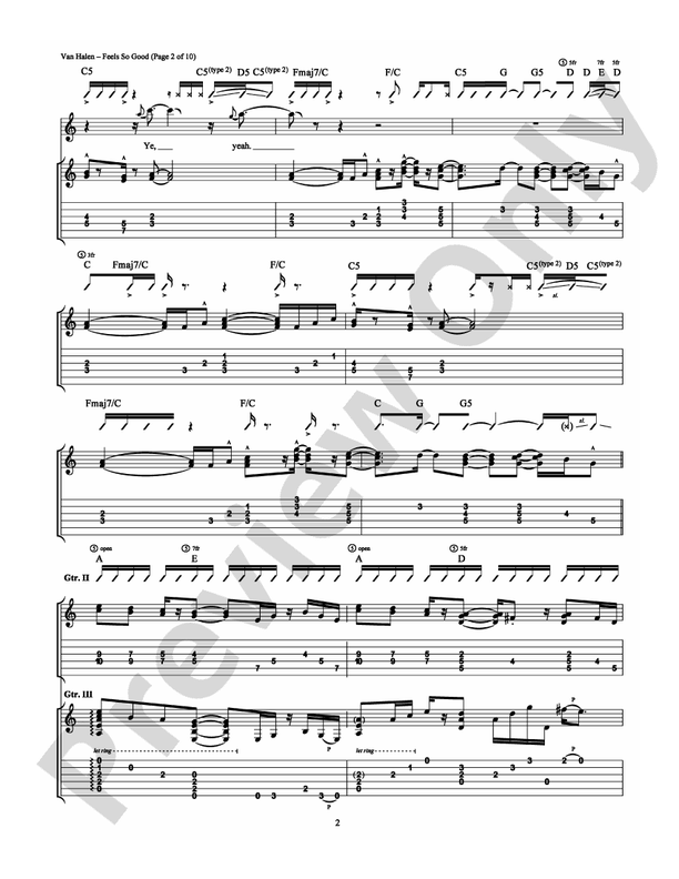 Feels So Good - Guitar TAB (Digital Download)