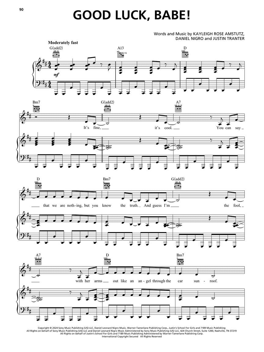 The Rise and Fall of a Midwest Princess by Chappell Roan - PVG Hal Leonard 1767615