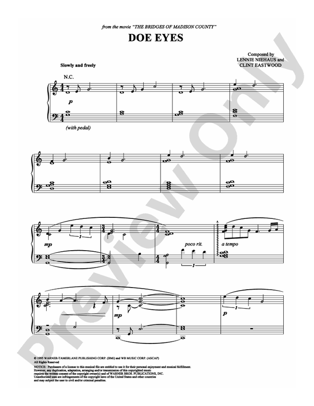 Doe Eyes - Piano (Digital Download)