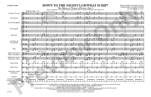 Down to the Nightclub / What Is Hip? – Marching Band Conductor Score & Parts (Digital Download)