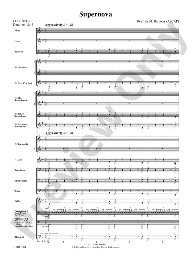 Supernova - Concert Band Conductor Score & Parts (Digital Download)