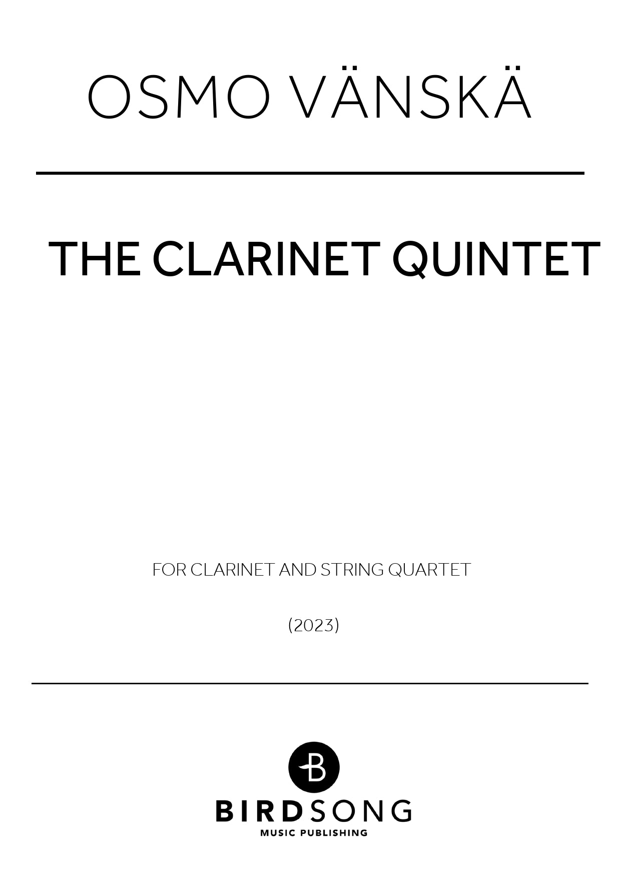 Clarinet Quintet - Clarinet Quintet (Digital Download)