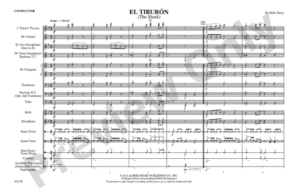 El Tiburon – Marching Band Conductor Score & Parts (Digital Download)