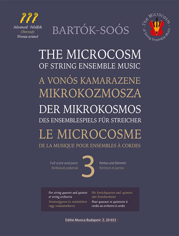 Bartok - The Microcosm of String Ensemble Music Volume 3 - String Orchestra edited by Soos/Borsos EMB Z20033